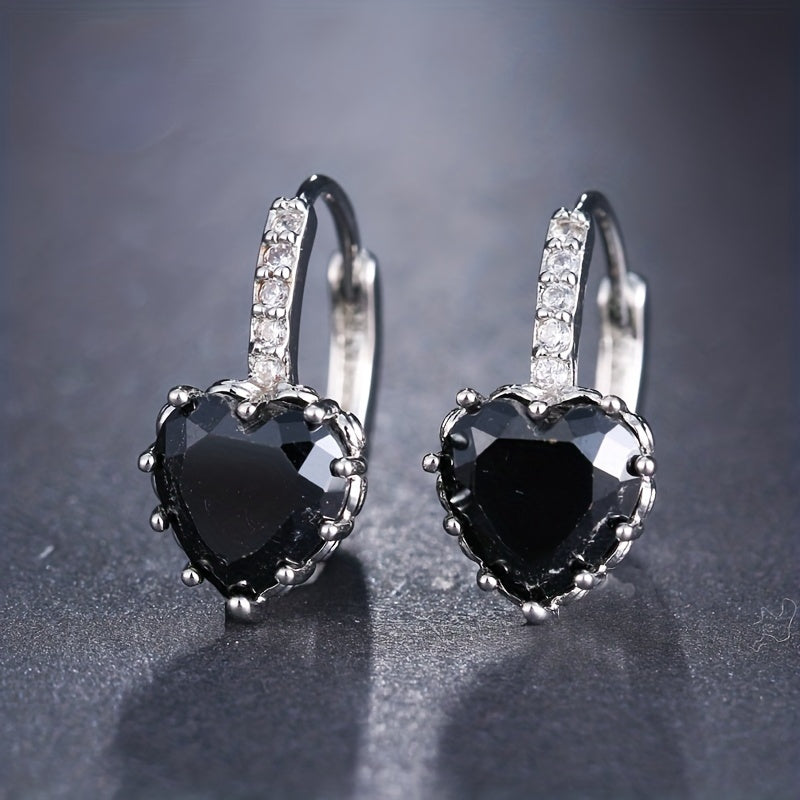 EMMAYA Golden Double Head Earrings CZ Rhinestone Jewelry