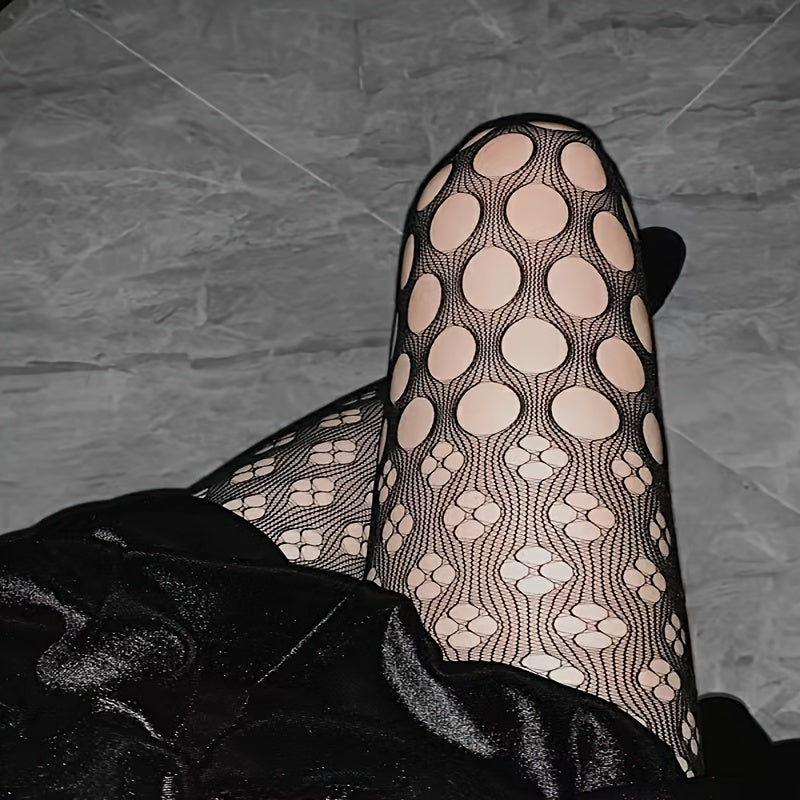 High Waist Jacquard Tights Footed Pantyhose Women's Stockings
