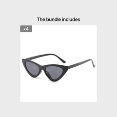 Cat Eye Sunglasses Women Men Triangle Frame Glasses Wrap UV400