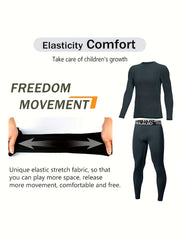 TELALEO Boy's Compression Leggings Quick Drying Active Pants