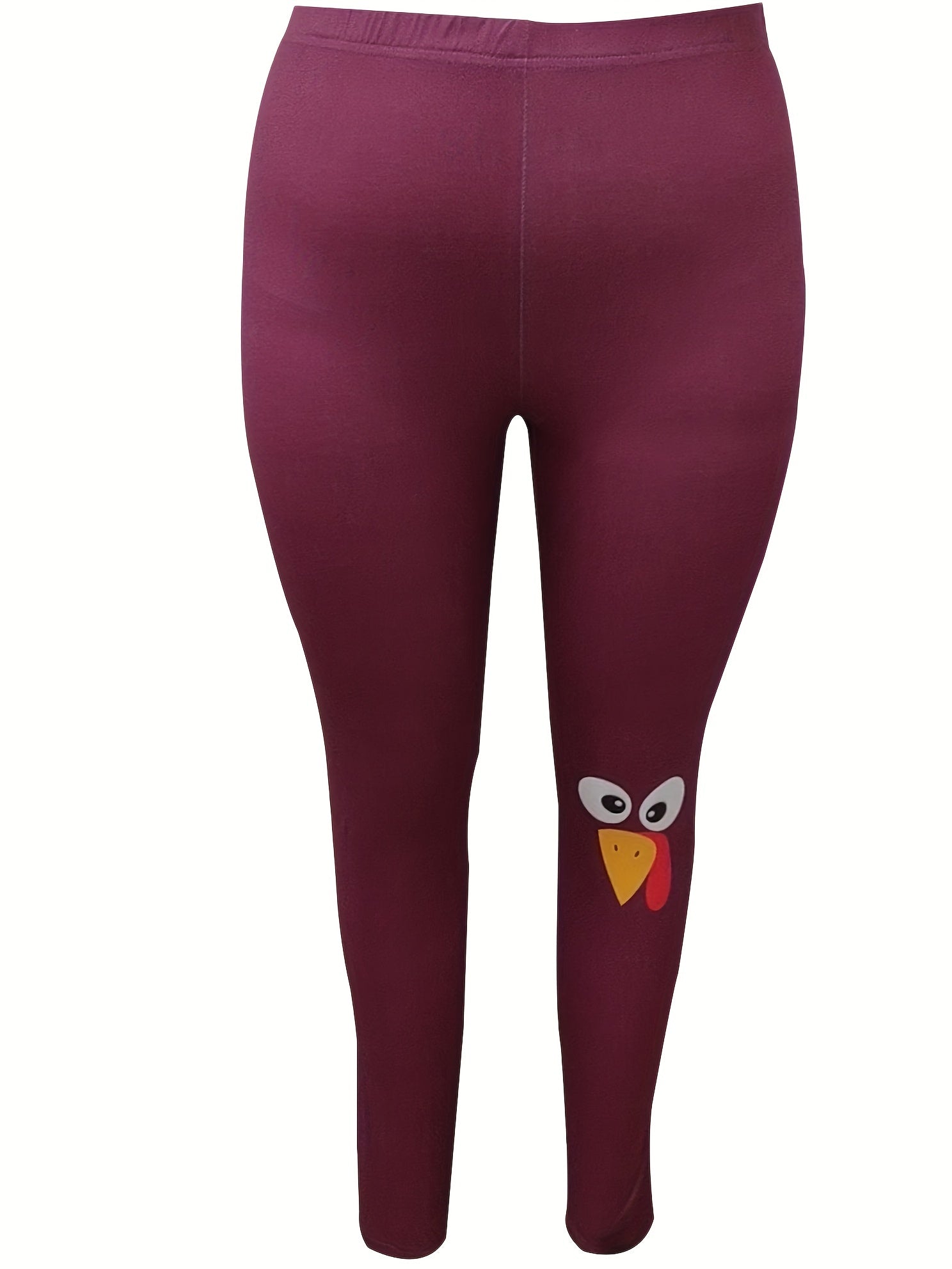  Women's Cartoon Print High Stretch Leggings