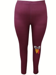  Women's Cartoon Print High Stretch Leggings