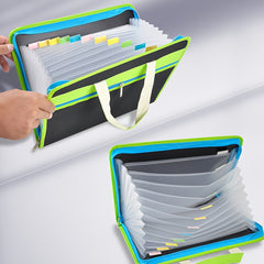 A4 Portable File Folder 13 Pocket Expanding File Folder C