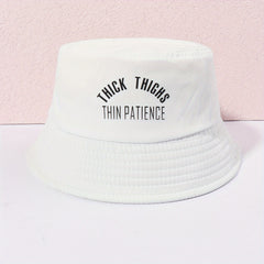 Thick Thighs Print Bucket Hat Unisex Beach Travel Sun Hat