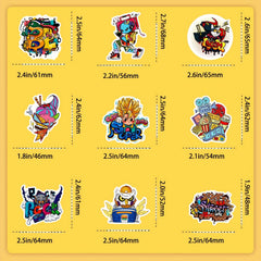 100pcs Graffiti Stickers Mixed Rock Vinyl Sticker Packs