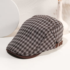 Plaid Hats Men Women Spring Autumn Street Hats