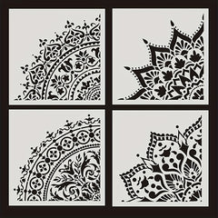 Round Pattern Painting Stencil Lace Ruler DIY Painting Tools