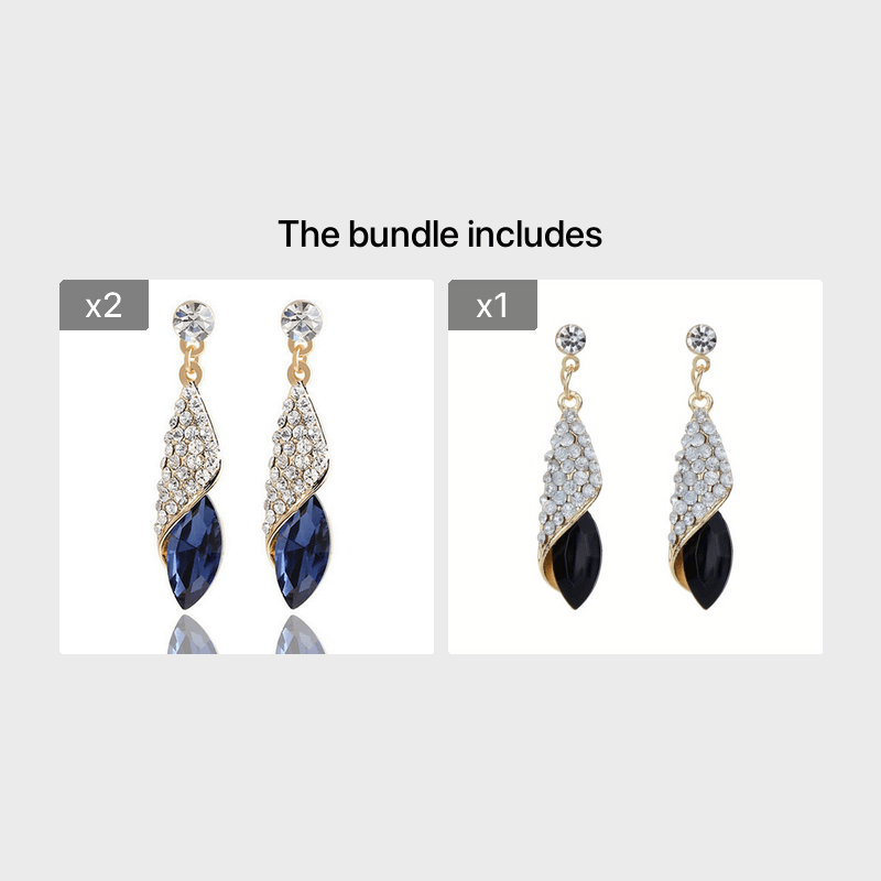 Vintage Teardrop Crystal Earrings for Women Girls Party Wedding