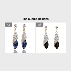 Vintage Teardrop Crystal Earrings for Women Girls Party Wedding