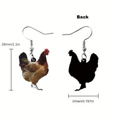 Funny Animal Dangle Earrings Acrylic Jewelry Personality Gift For Women