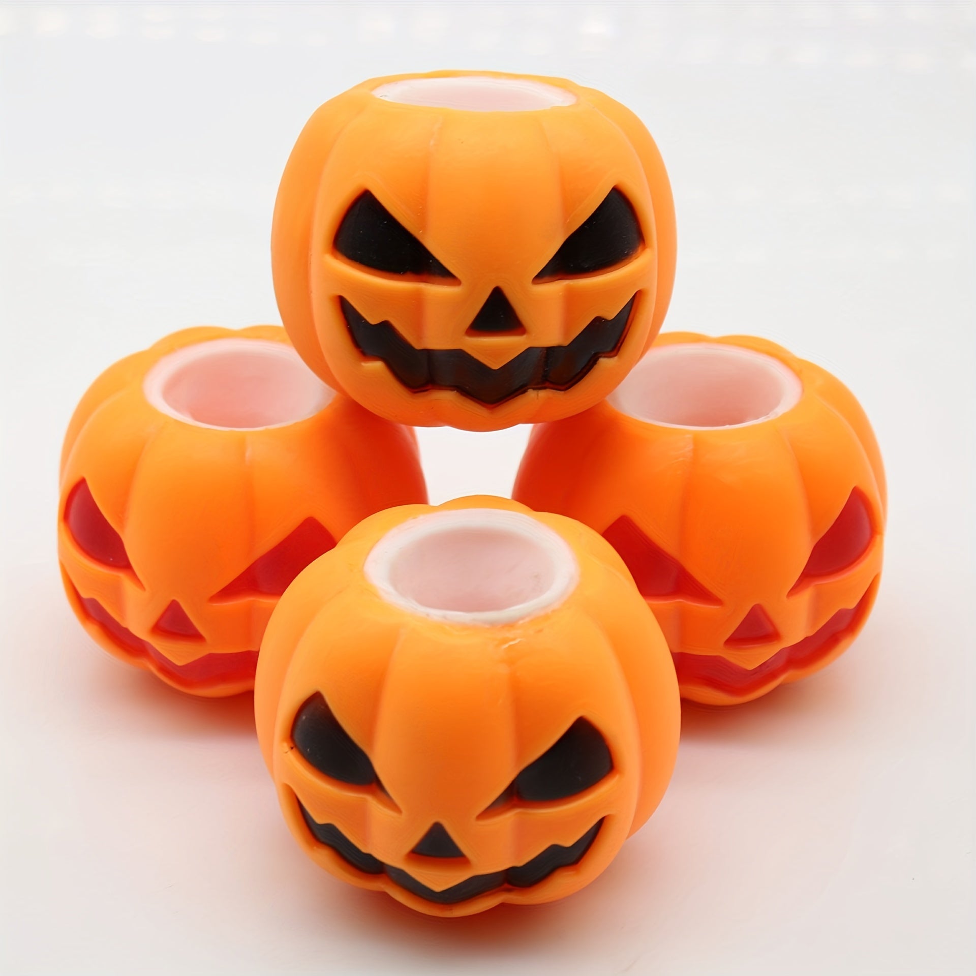 Halloween Pumpkin Ghost Squeeze Toy - Stress Relief Ball for Kids and Adults