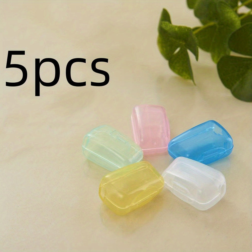 5pcs Travel Toothbrush Cover Set Toothbrush Protector Organizer