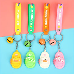 Cartoon Animal Slipper Bracelet Keychain Funny Animal Purse Bag Backpack Car Key