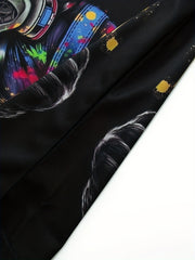 Men's Panda Print T Shirt for Spring & Summer