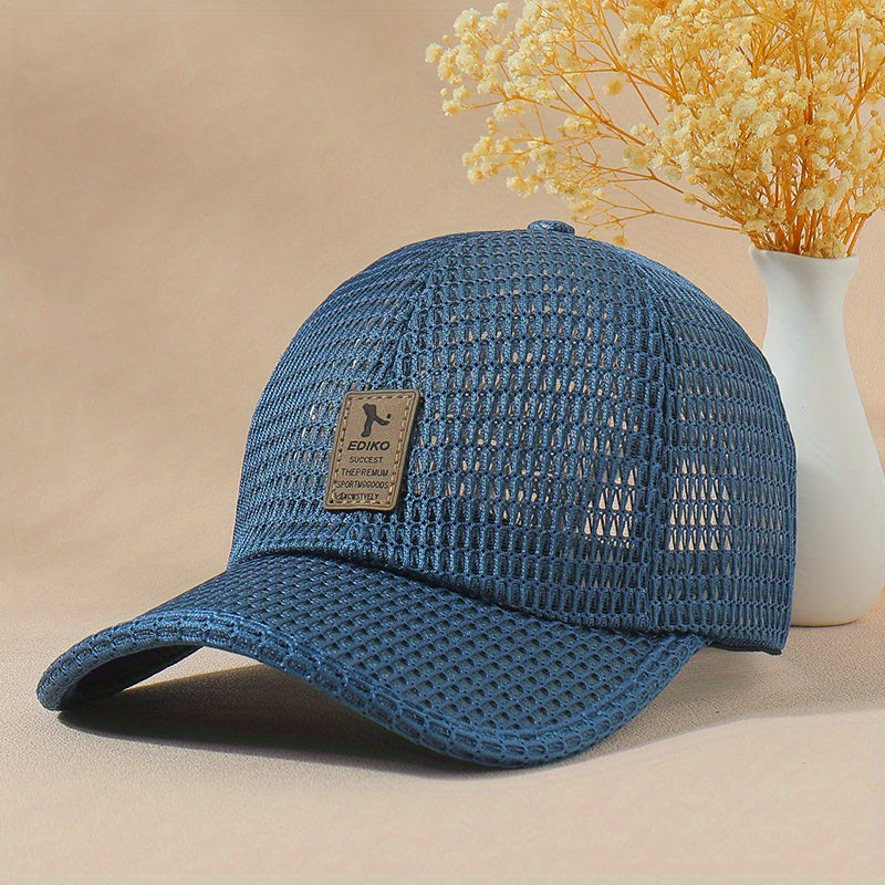Mesh Hollow Breathable Trucker Hat Unisex Sunscreen Baseball Cap