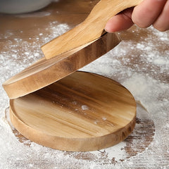 1pc Wooden Manual Dough Presser for Corn Tortillas Dumplings Bread