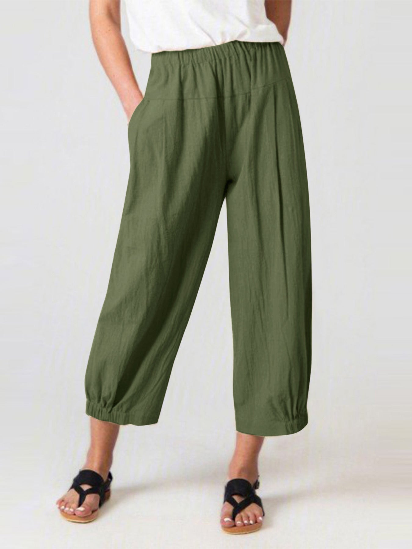 High Waist Loose Fit Harem Pants