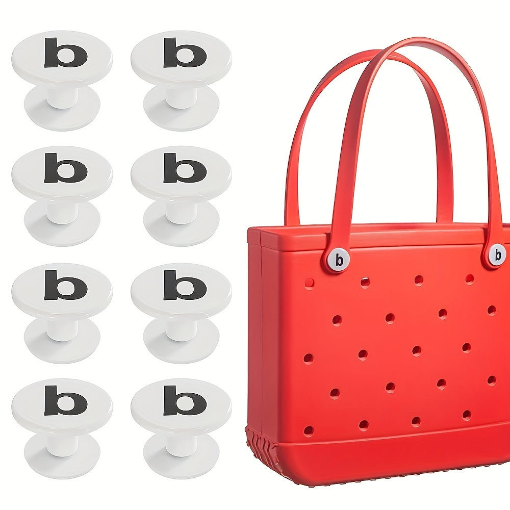 8 Pk Plastic Beach Bag Buttons Outdoor Travel Beach Shoulder Bag Strap Button