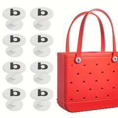 8 Pk Plastic Beach Bag Buttons Outdoor Travel Beach Shoulder Bag Strap Button