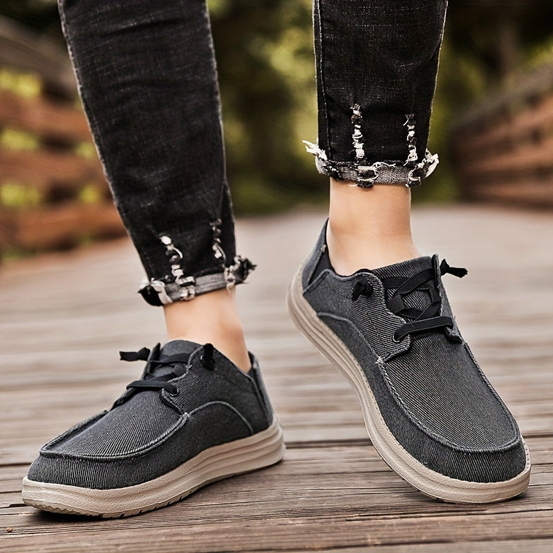 Men's Canvas Loafer Shoes Lightweight Slip On Casual Sneakers