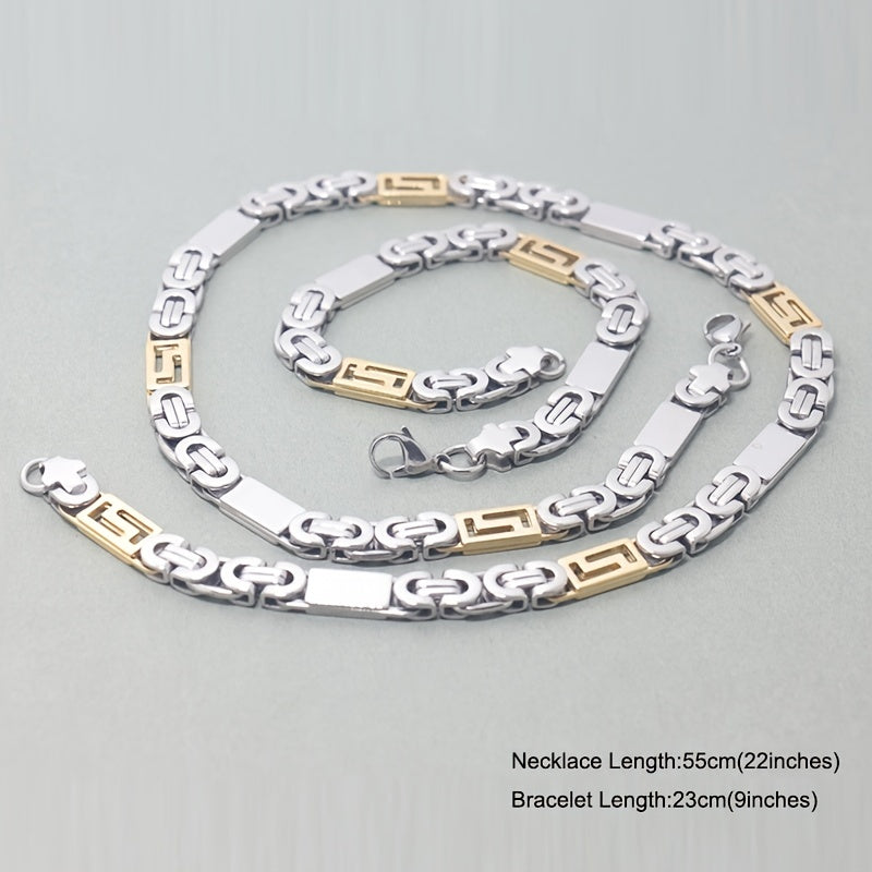 Flat Great Wall Stainless Steel Necklace