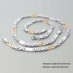 Flat Great Wall Stainless Steel Necklace
