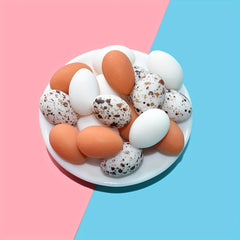 15pcs Faux Quail Eggs Beads Set Resin Artificial Eggs DIY Crafts Home Deco