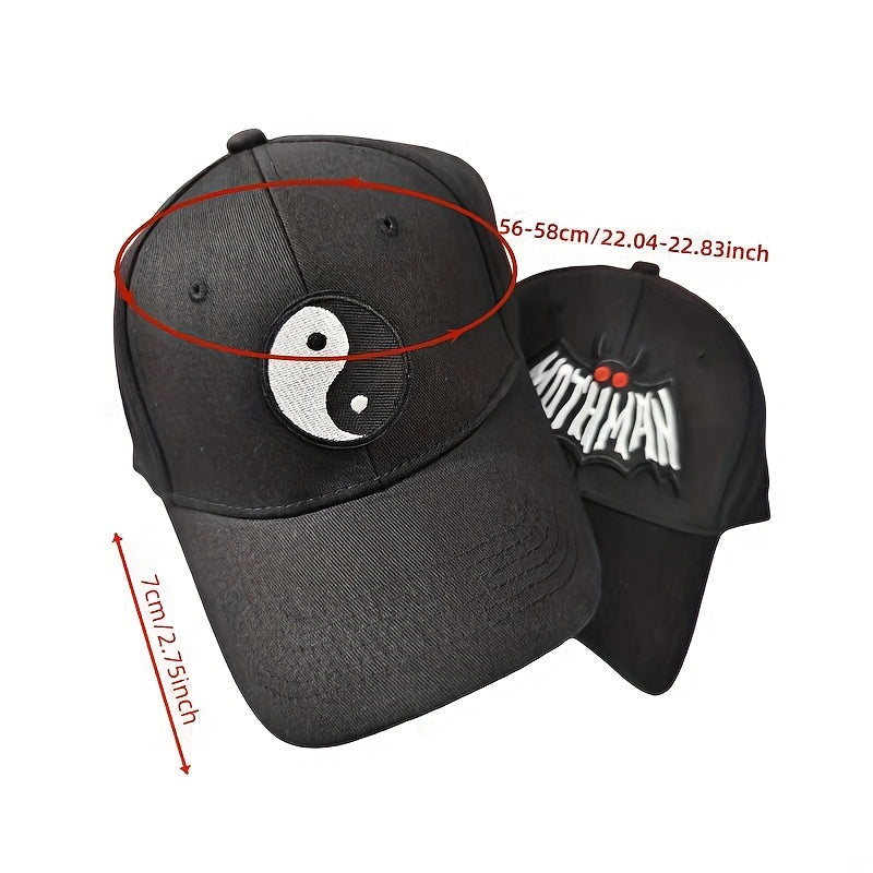 Yin Yang Embroidered Baseball Cap Hip Hop Sun Hat