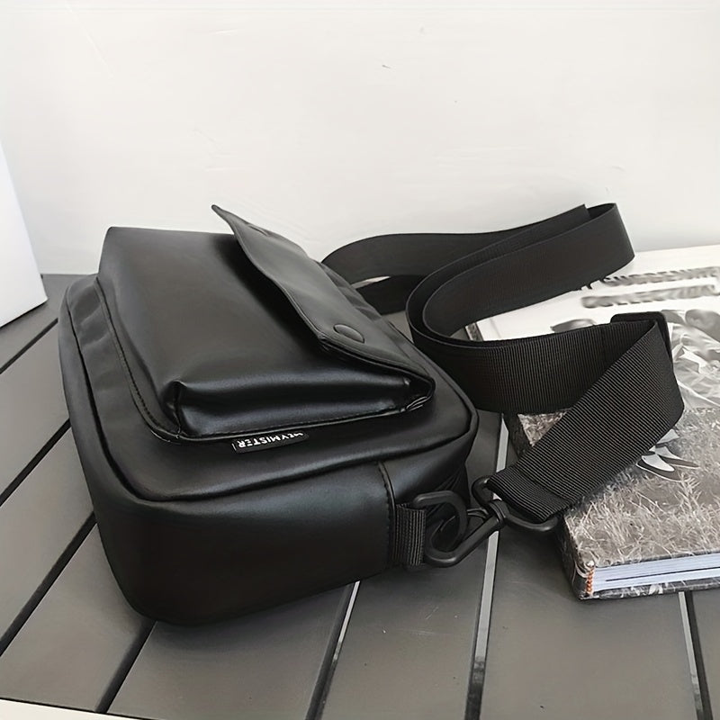 Men's Messenger Bag Solid Versatile Men's Bag Sports Diagonal Crossbody Bag