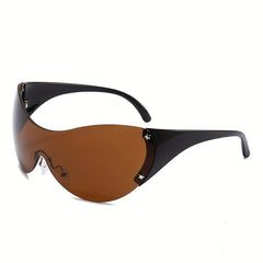 Y2K Futuristic Rimless Sunglasses UV400