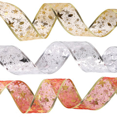 2m Long Christmas Ribbon Craft DIY Decoration Organza Ribbon