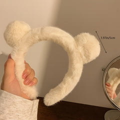 Brown Bear Ears Headband Dress Up Winter Plush Hair Accessories