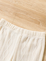 Girls' Cable Knit Ankle Pants Leggings