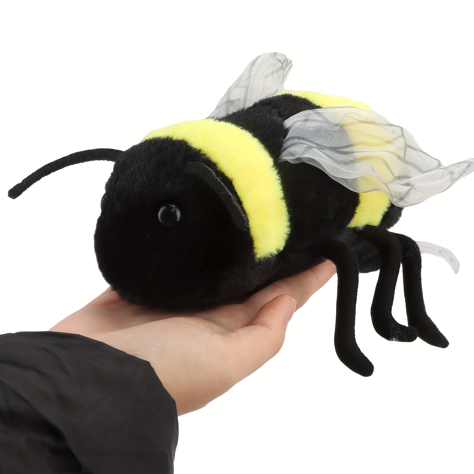Bee Plush Toy Honeybee Stuffed Animal Soft Furry Polyester Multicolor Easter