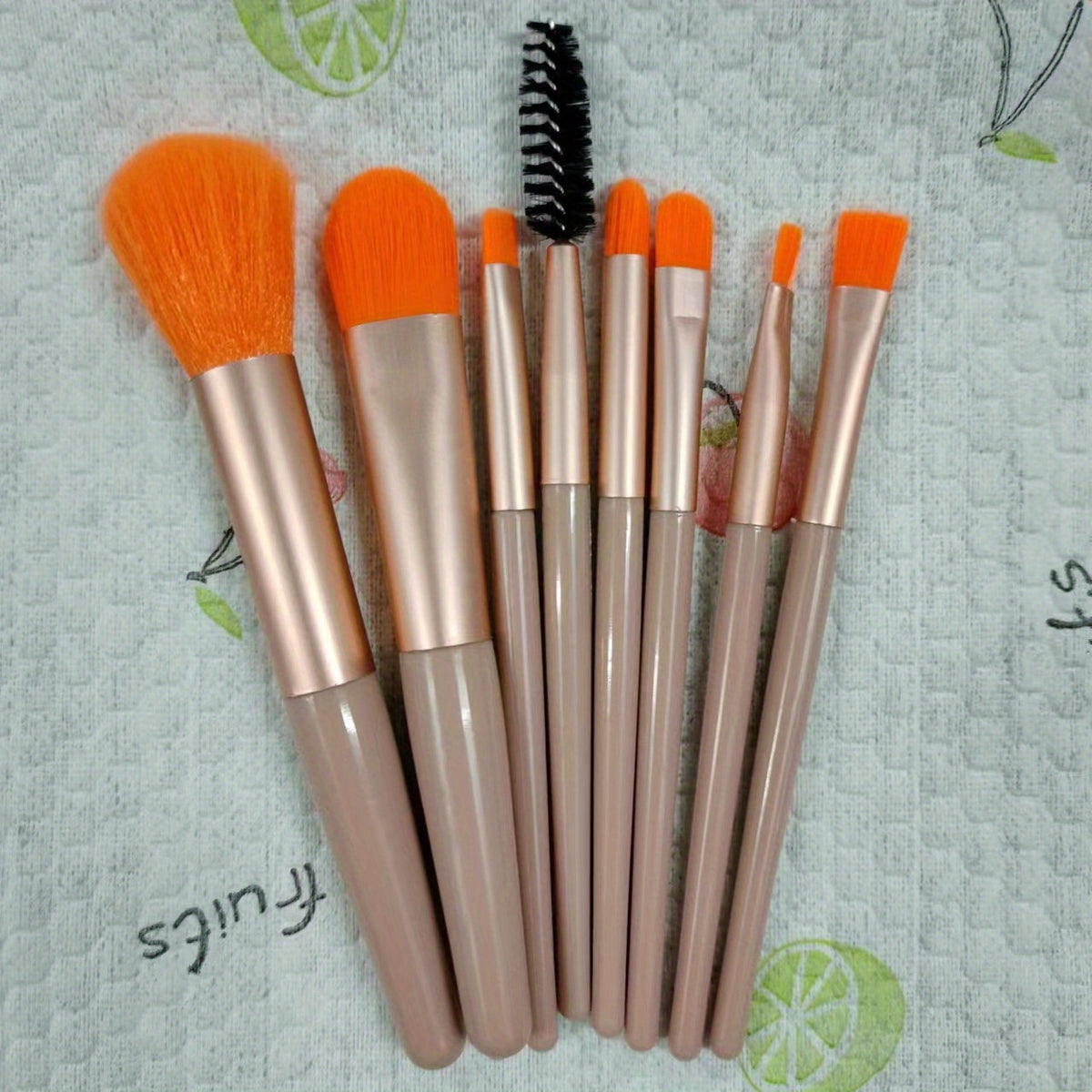 8 Pcs Portable Soft Makeup Brushes Set Multicolor With Bag