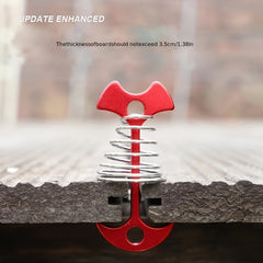 5PCS Windproof Aluminium Tent Pegs with Spring Buckle
