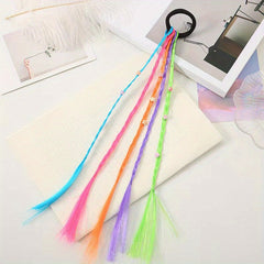 Colorful Braid Wig Hair Rope Head Jewelry Y2K