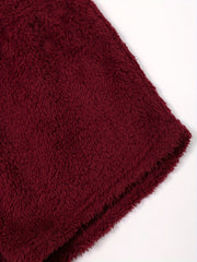 Fuzzy Lounge Set Crew Neck Tank Top & Shorts Women's Loungewear