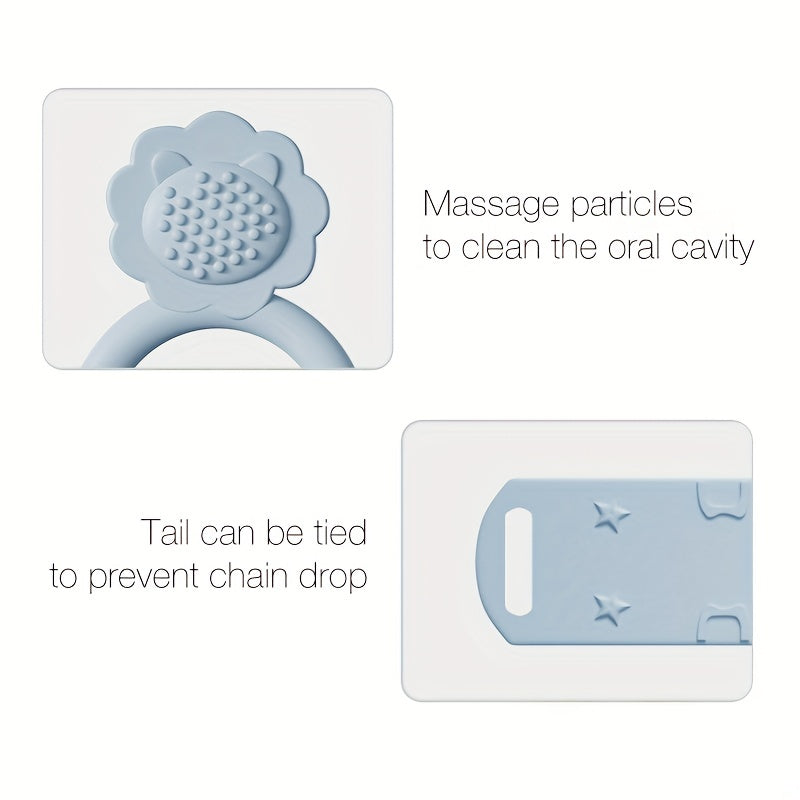 Silicone Lion Teether Toy Baby Soft Teething Toy