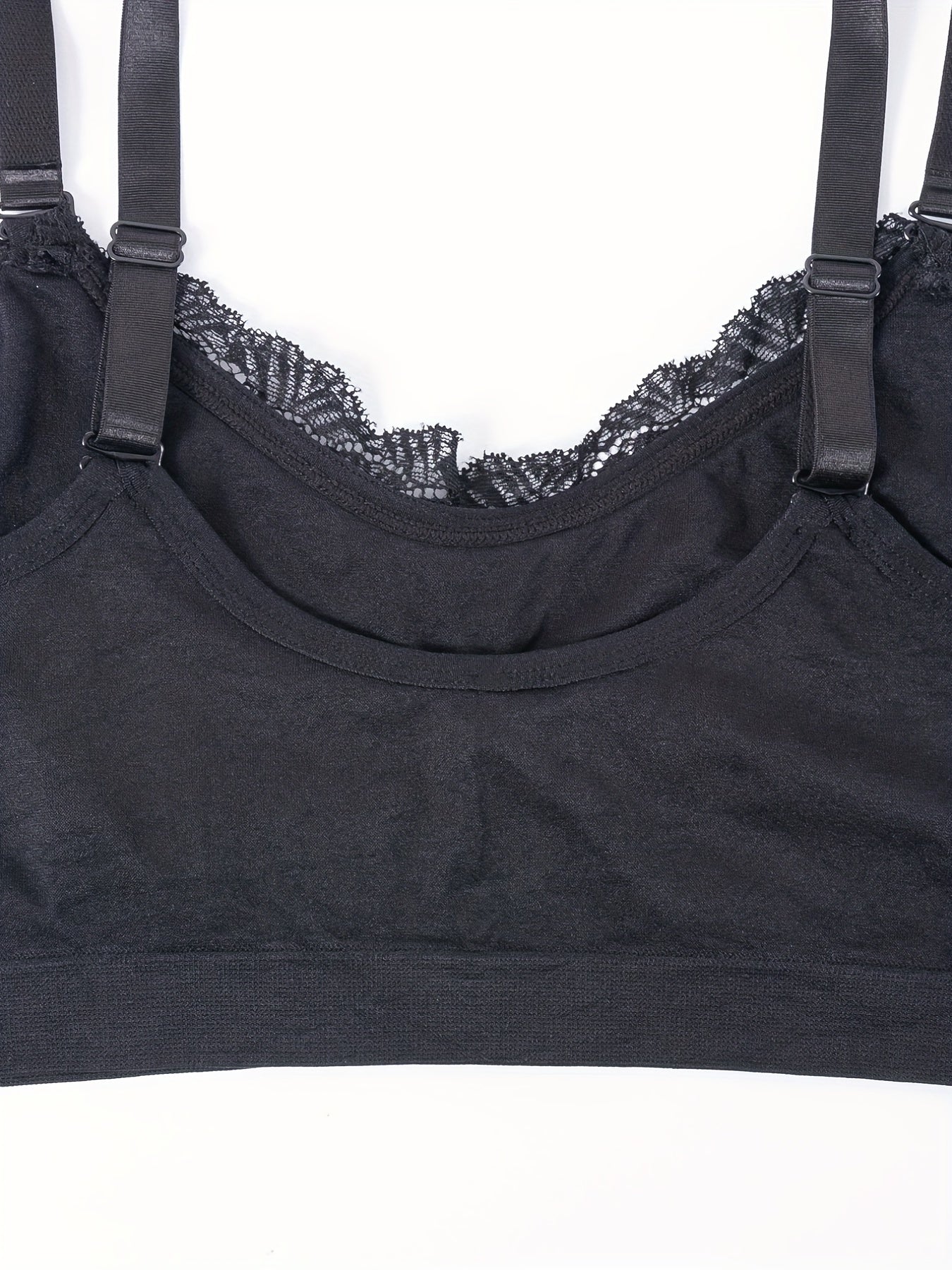  Women's Ruched Lace Trim Tee