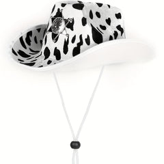Leopard Print Cowboy Hat & Jazz Fedora Cap Western Cowgirl Hats Men Women