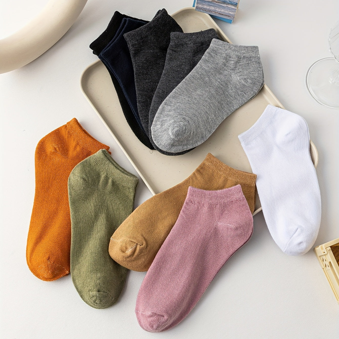 10 Pairs Soft Low Cut Ankle Socks Women's Stockings