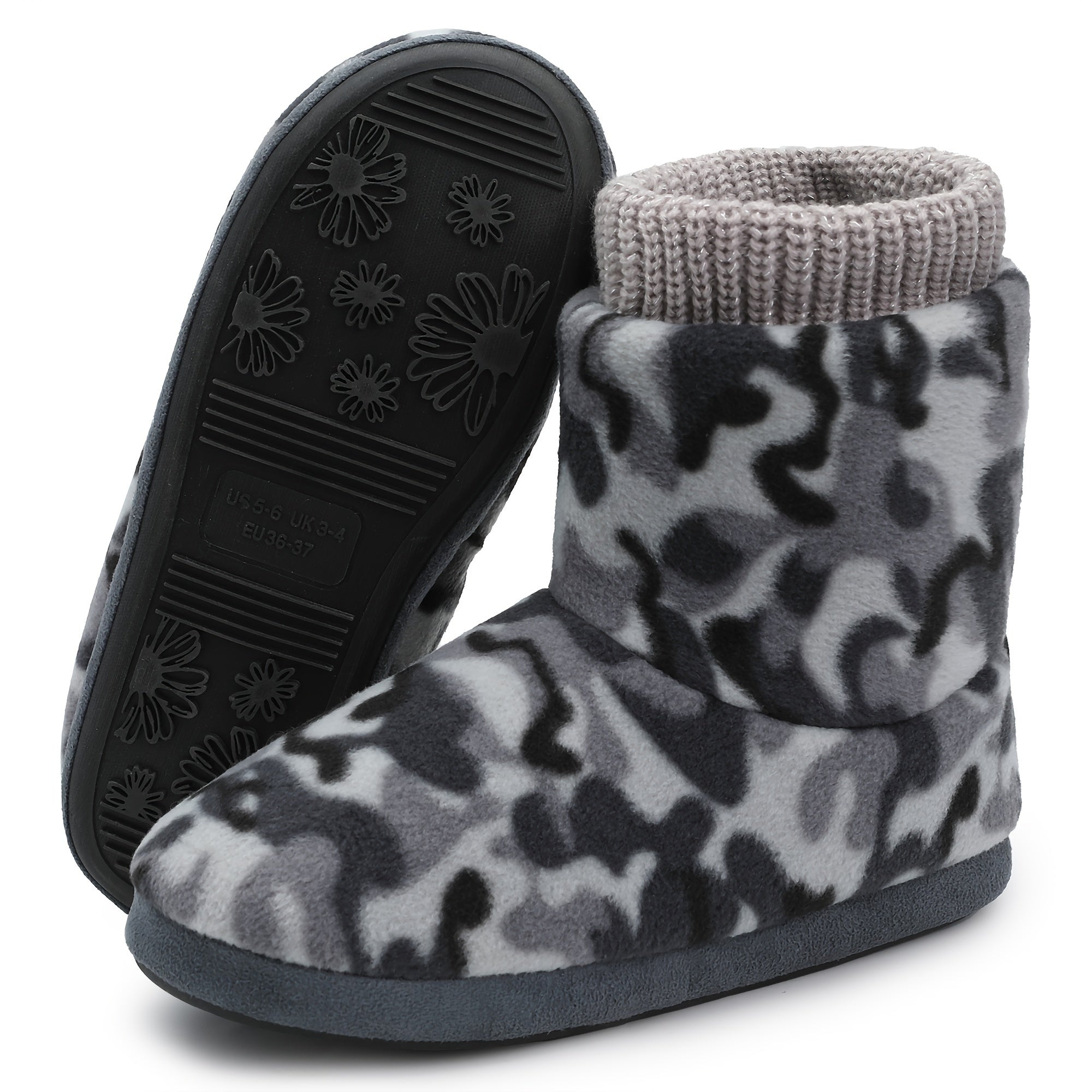 Women's Camo Faux Fur Lined Winter Snow Boots
