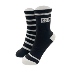 Breathable Striped Crew Socks Women's Stockings