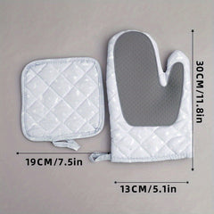 2pcs Heat Resistant Gloves & Sleeve Set