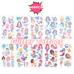 10pcs 100 Temporary Tattoos Body Stickers For Kids Birthday Party