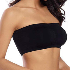  Removable Padding Bandeau Bra Women's Plus Non Underwire Double Layer