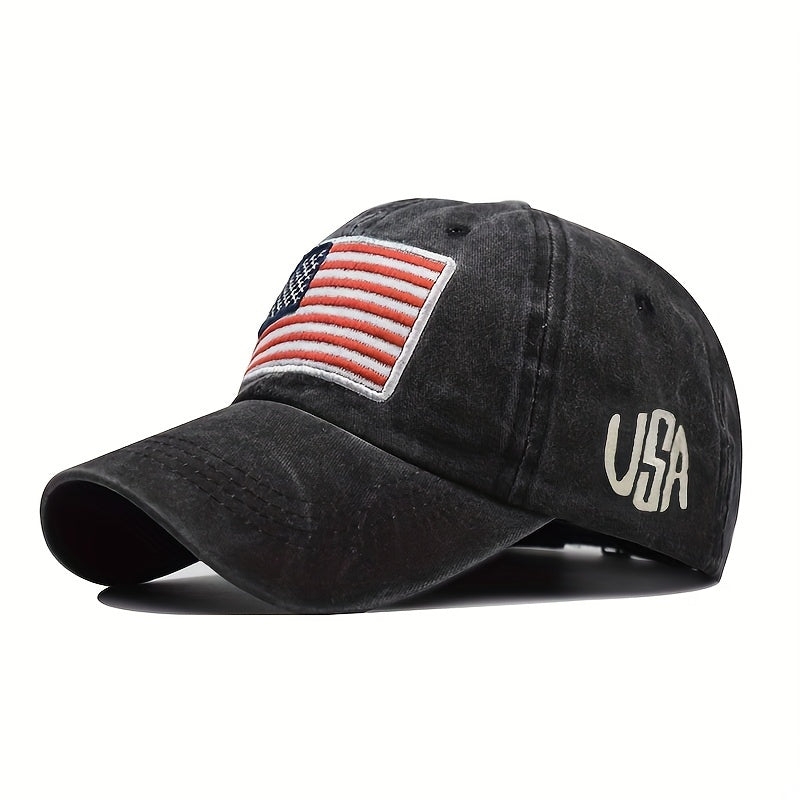 Men's Flag Embroidered Cotton Baseball Cap