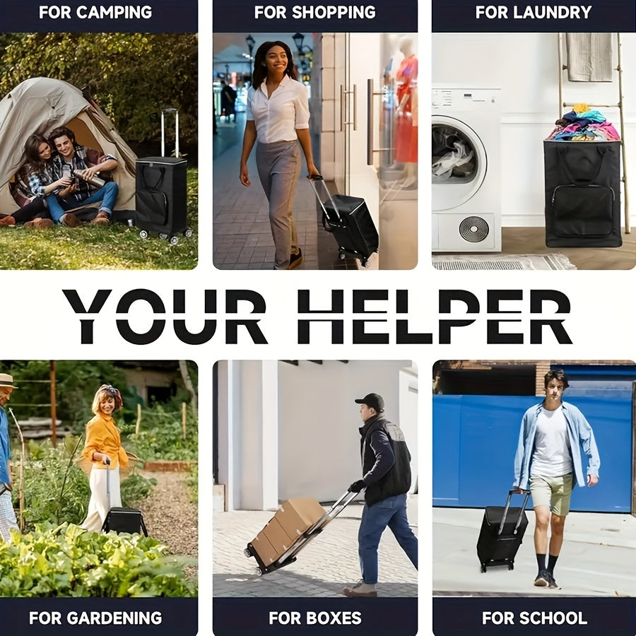 Insulated Picnic Bag with Tires - Large Capacity Oxford Fabric Cold Bag