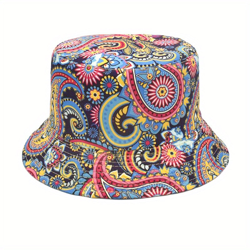 Cartoon Pattern Print Bucket Hat Lightweight Mushroom Whale Sun Hat